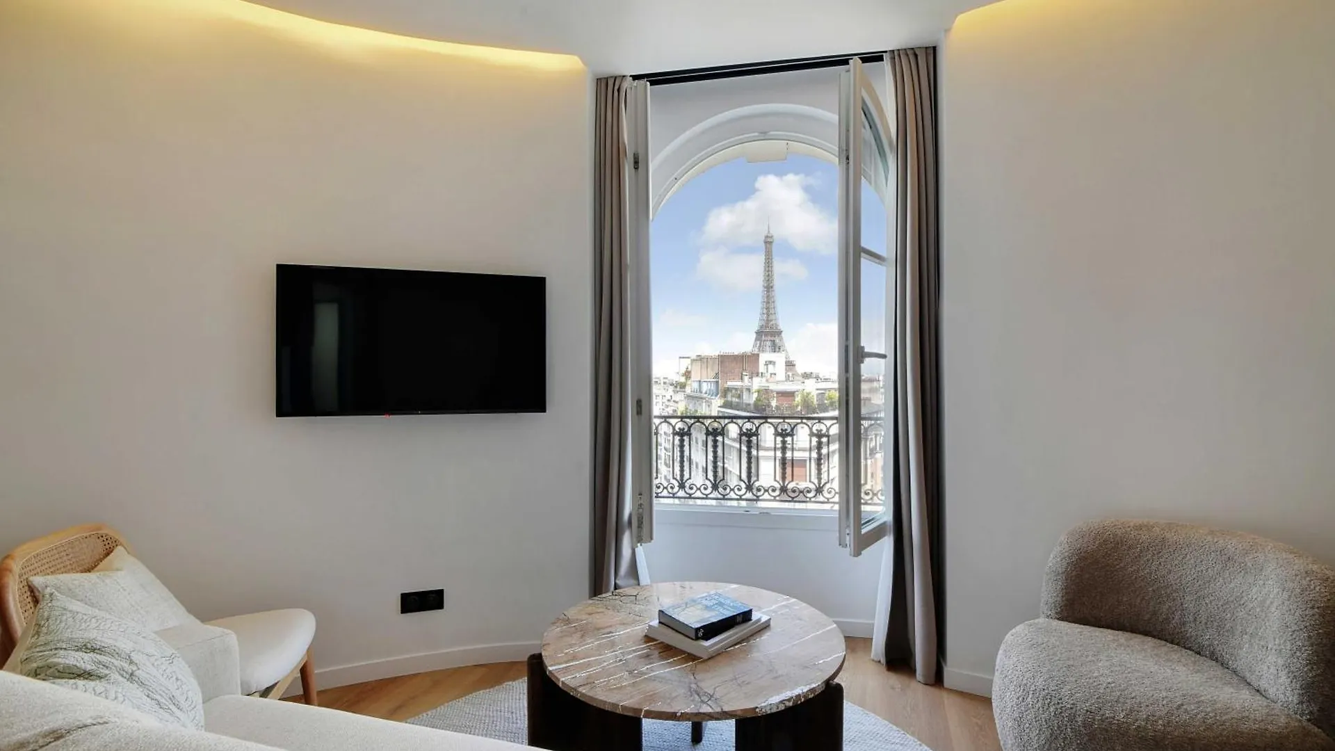 Modern Apt -1Br For 4P - View Eiffel Tower - Trocadero باريس